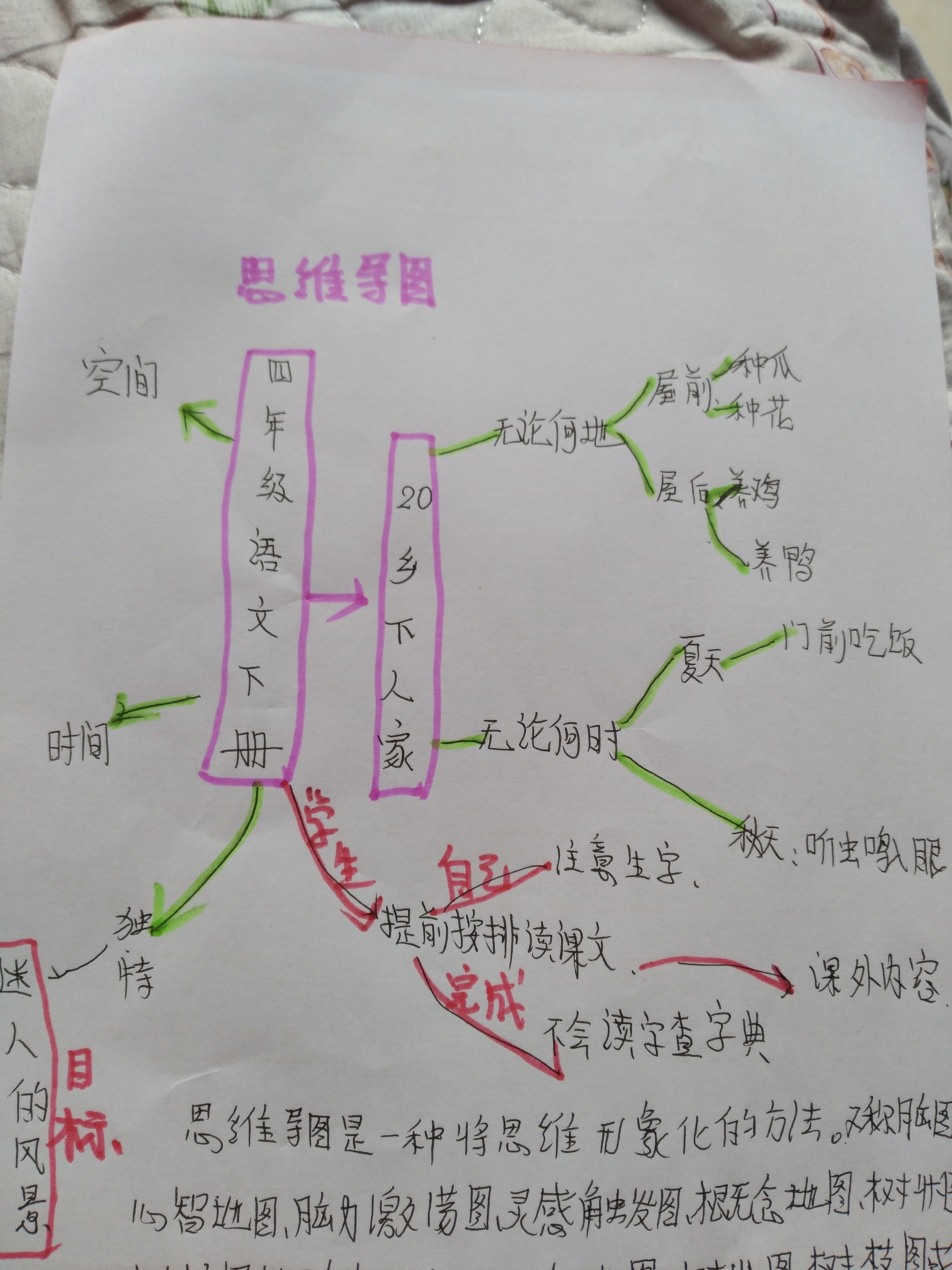 乡下人家思维导图