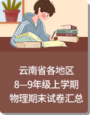 云南省各地区8—9年级第一学期物理期末检测试卷汇总