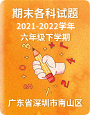 【广东省深圳市南山区】2021-2022学年六年级下学期 期末测试各科试题