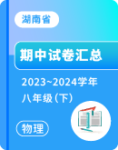 【湖南省】2023-2024学年八年级下学期物理期中考试卷汇总